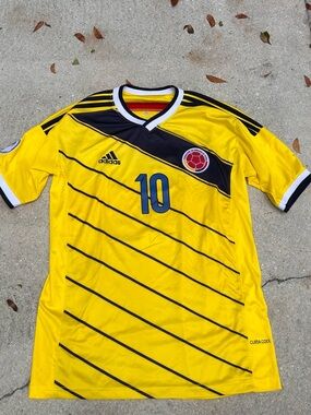 adidas Yellow Climacool Soccer Jersey with Black Trim